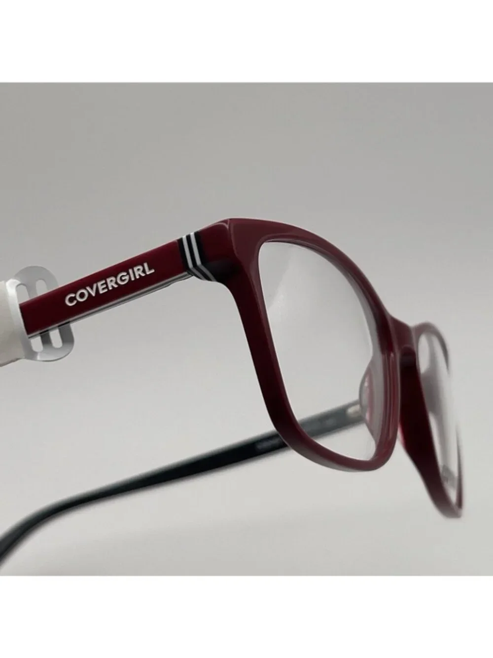 Covergirl CG0484 066 Shiny Red Women Full Square Eyeglass Frame 52-17-140
